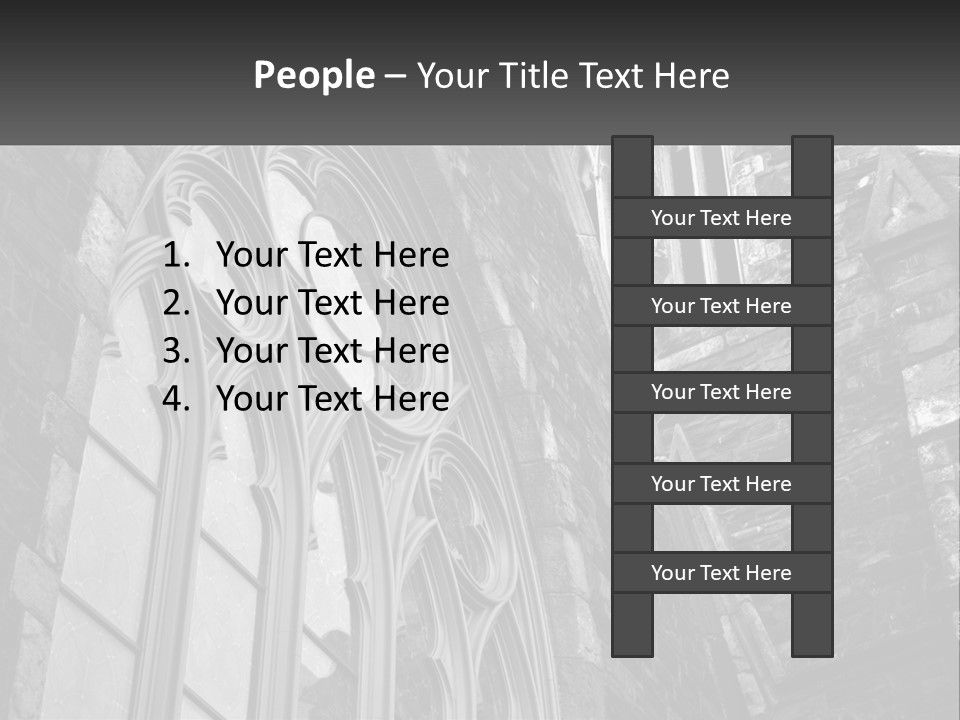 Woman Standing Caucasian PowerPoint Template