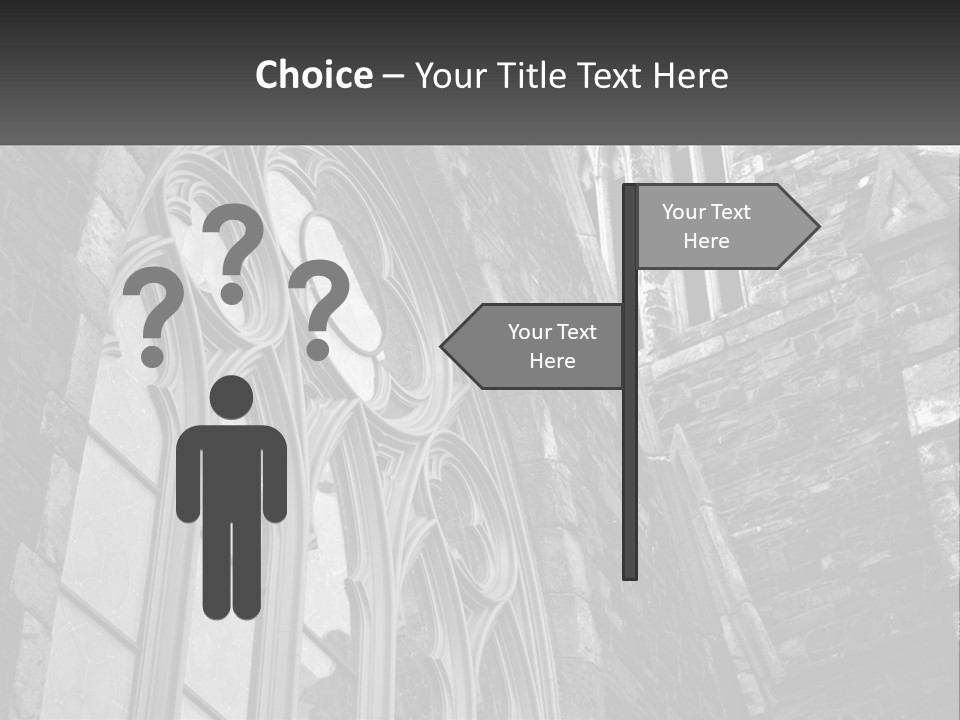 Woman Standing Caucasian PowerPoint Template