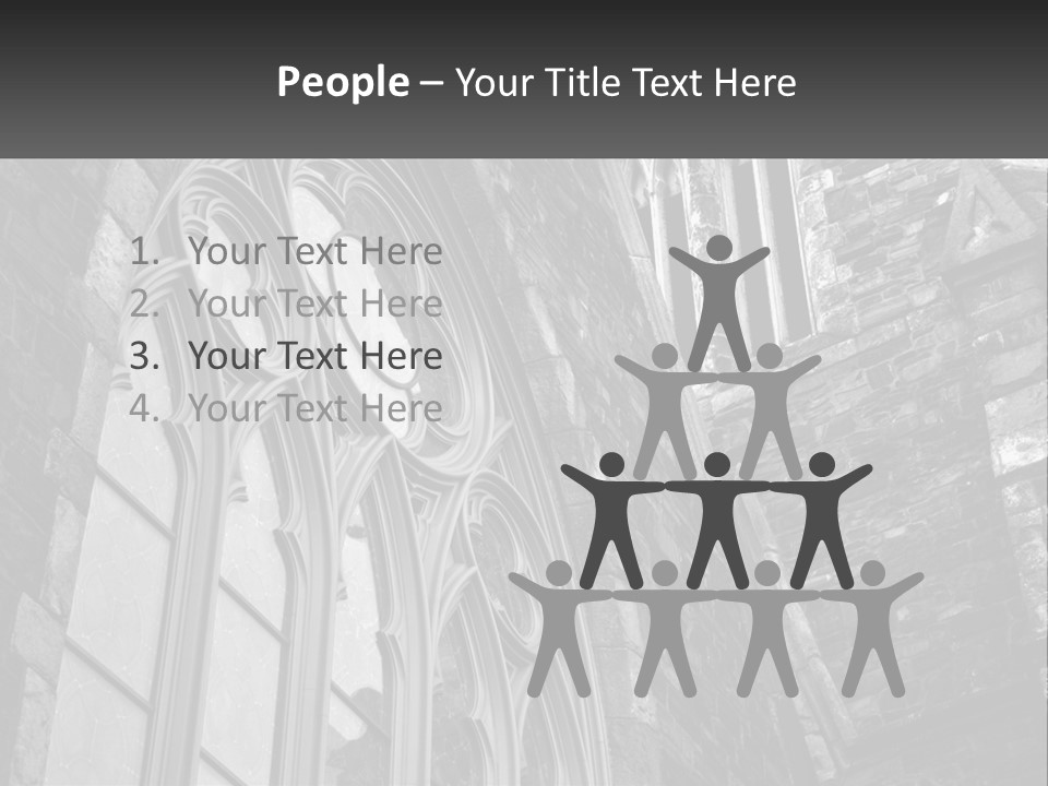 Woman Standing Caucasian PowerPoint Template