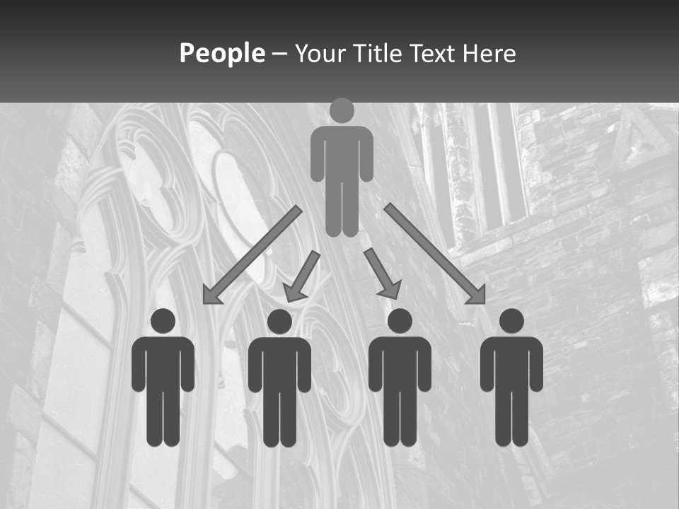 Woman Standing Caucasian PowerPoint Template