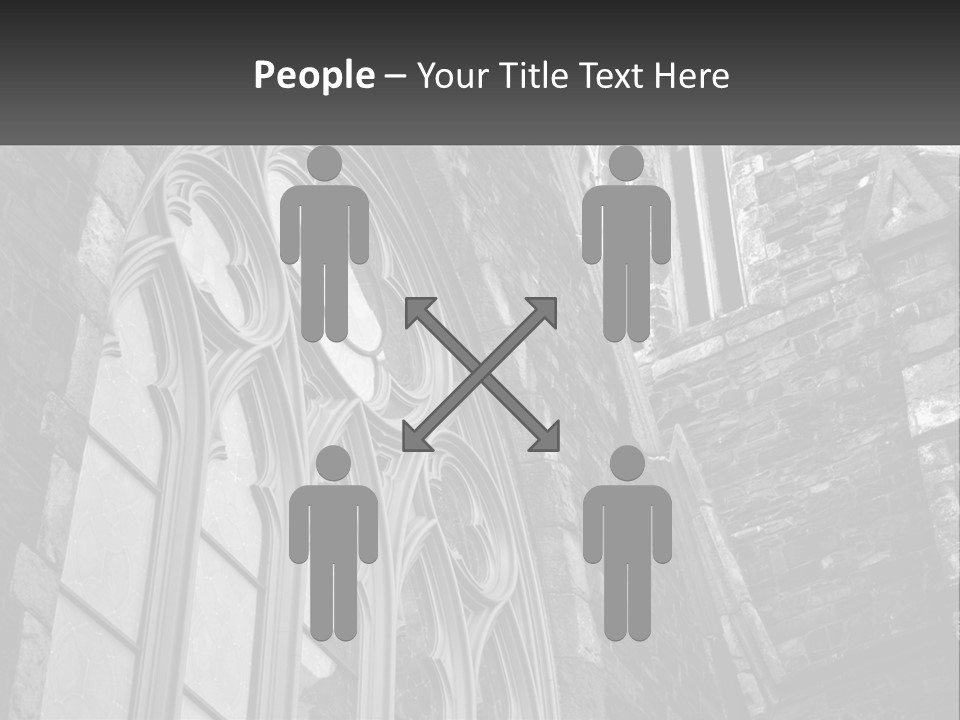 Woman Standing Caucasian PowerPoint Template