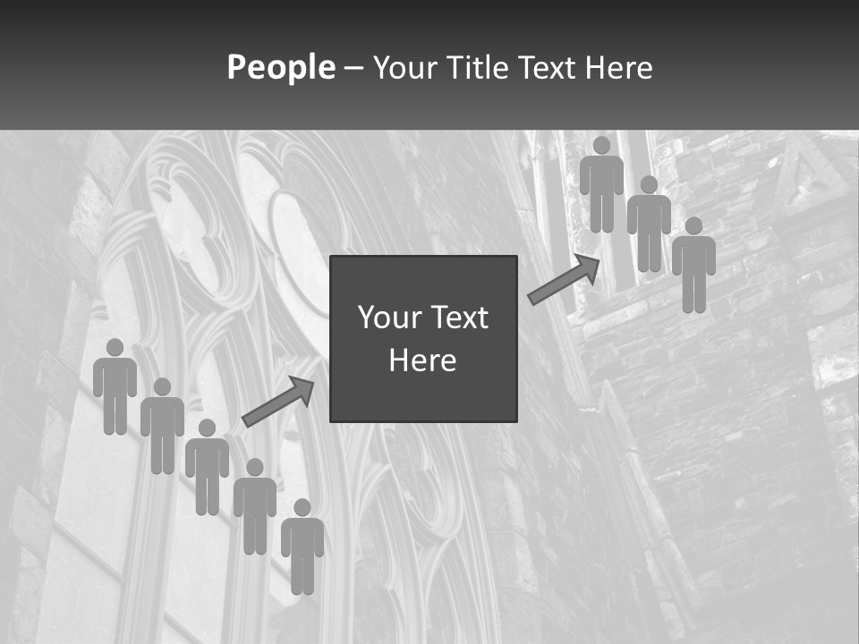 Woman Standing Caucasian PowerPoint Template