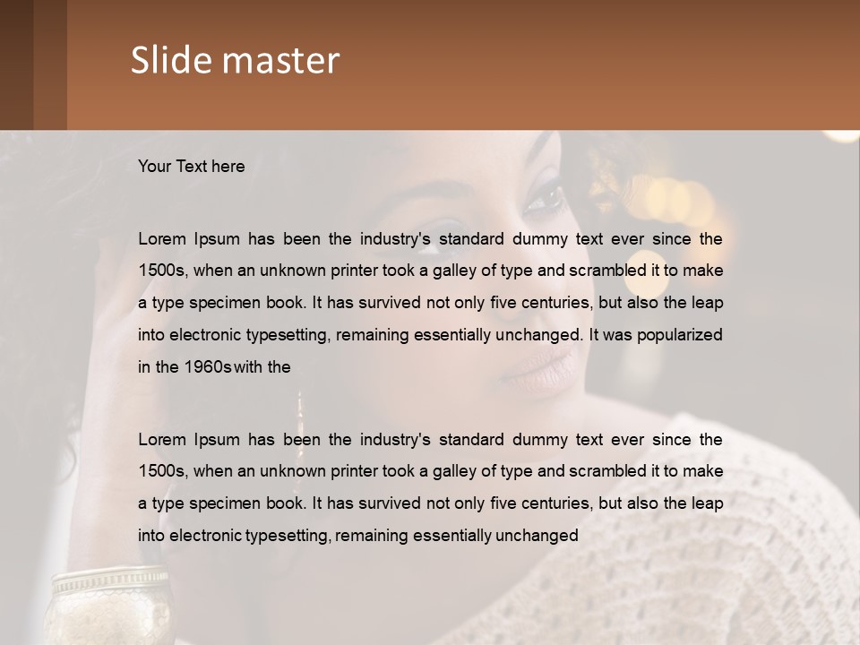 Wellness Caucasian Ocean PowerPoint Template