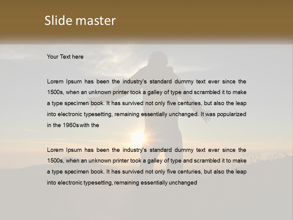 Sunset Daughter Peaceful PowerPoint Template