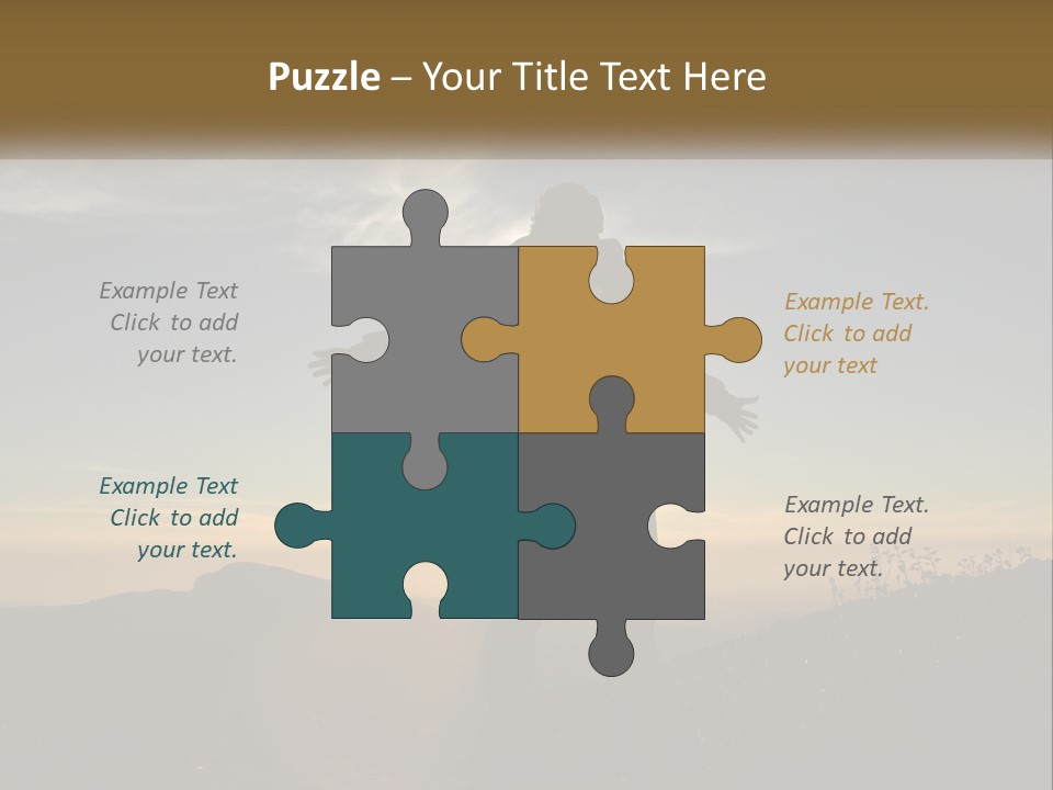 Sunset Daughter Peaceful PowerPoint Template