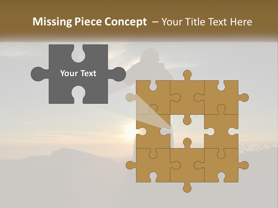 Sunset Daughter Peaceful PowerPoint Template