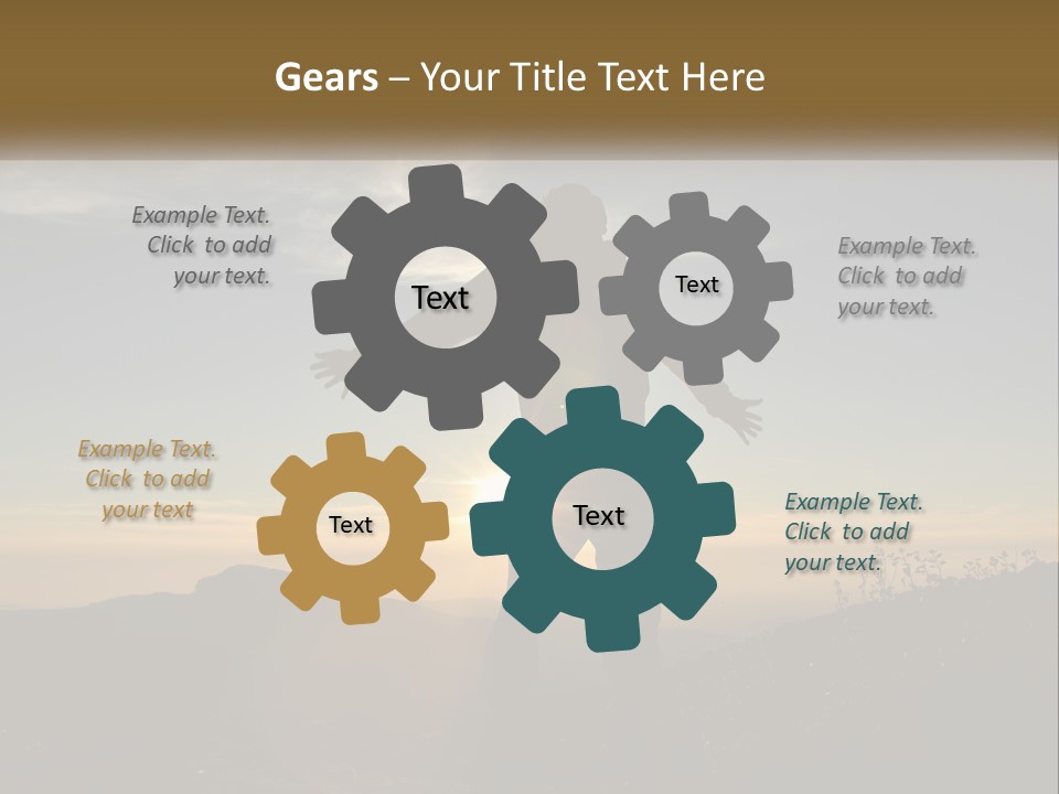 Sunset Daughter Peaceful PowerPoint Template