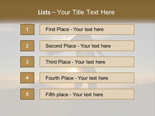 Sunset Daughter Peaceful PowerPoint Template