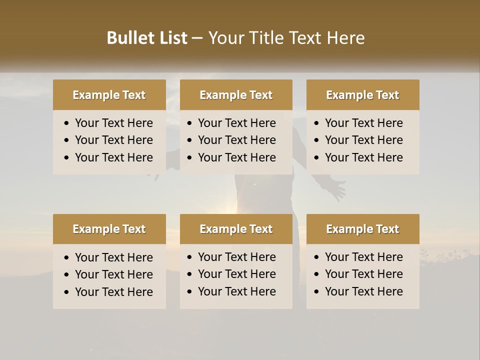 Sunset Daughter Peaceful PowerPoint Template