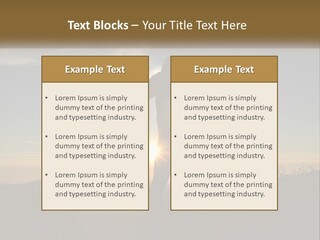 Sunset Daughter Peaceful PowerPoint Template