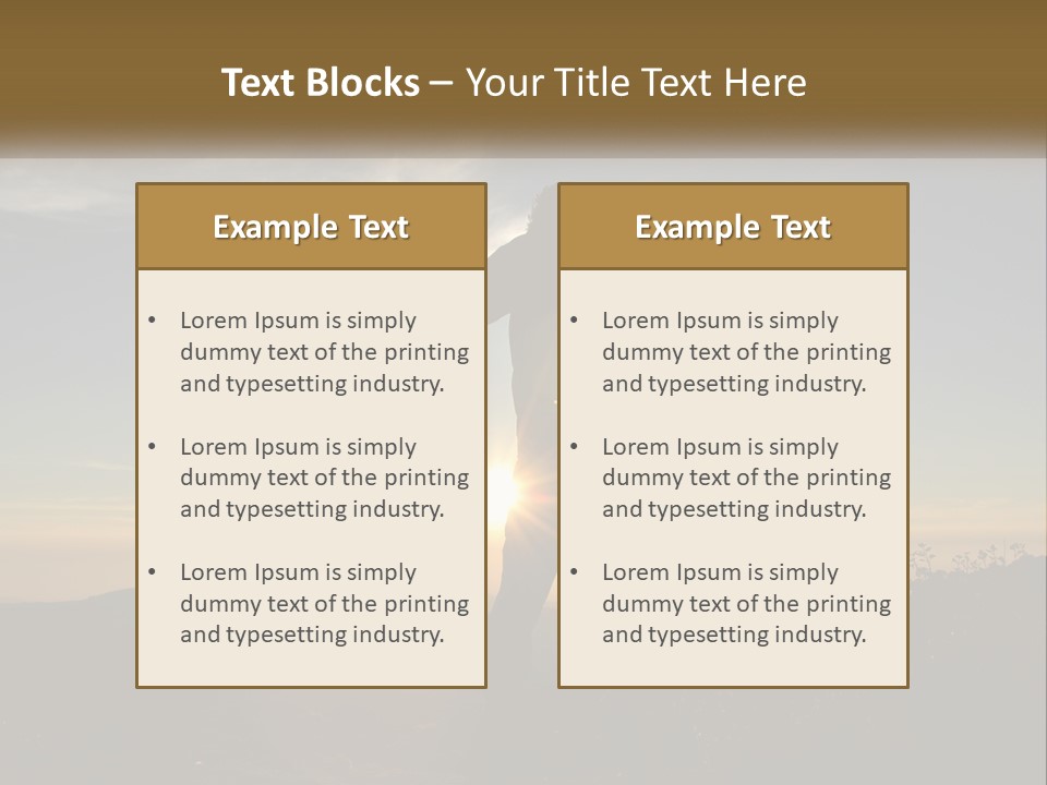 Sunset Daughter Peaceful PowerPoint Template
