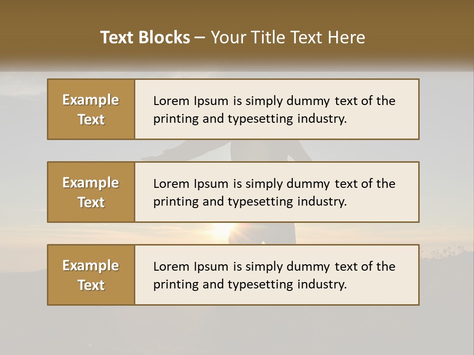 Sunset Daughter Peaceful PowerPoint Template
