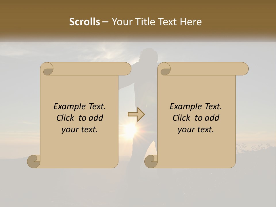 Sunset Daughter Peaceful PowerPoint Template