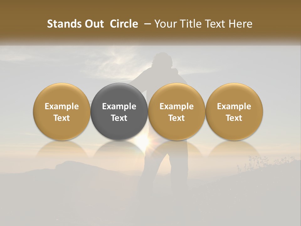 Sunset Daughter Peaceful PowerPoint Template