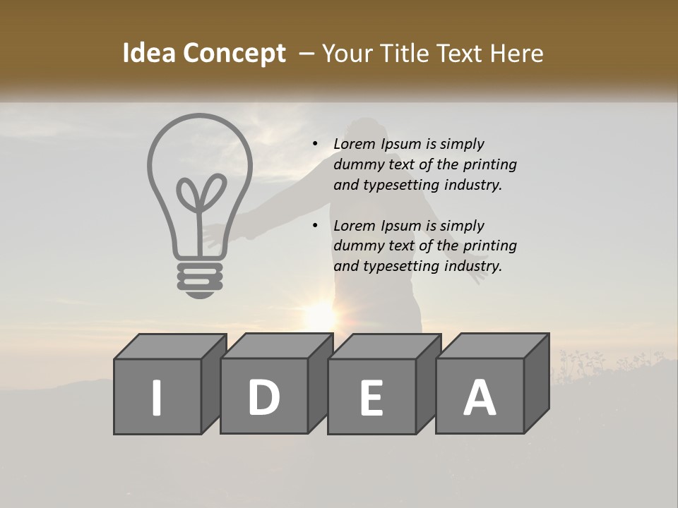 Sunset Daughter Peaceful PowerPoint Template