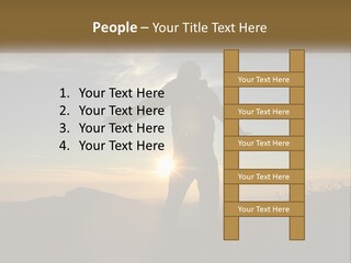 Sunset Daughter Peaceful PowerPoint Template