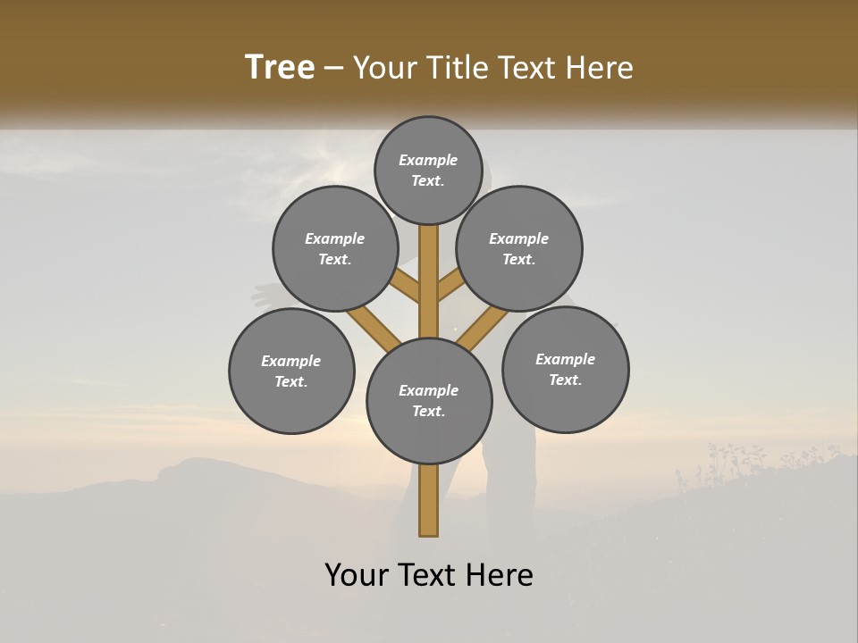 Sunset Daughter Peaceful PowerPoint Template