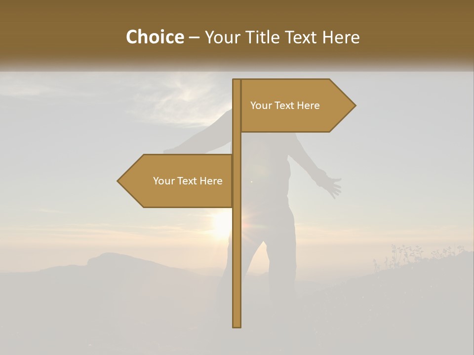 Sunset Daughter Peaceful PowerPoint Template