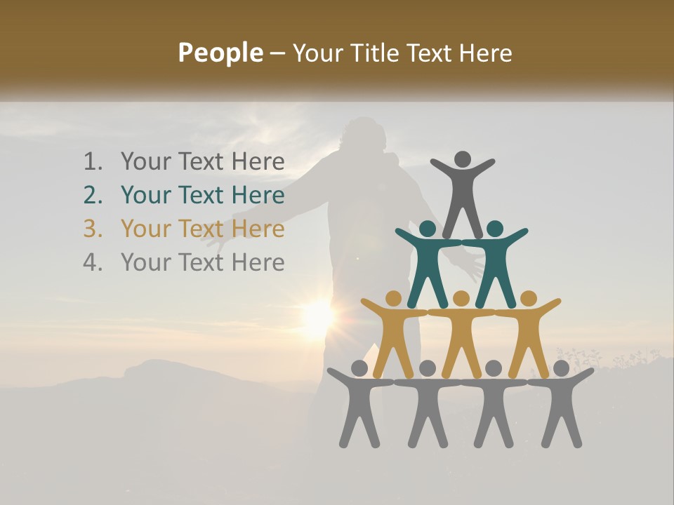 Sunset Daughter Peaceful PowerPoint Template