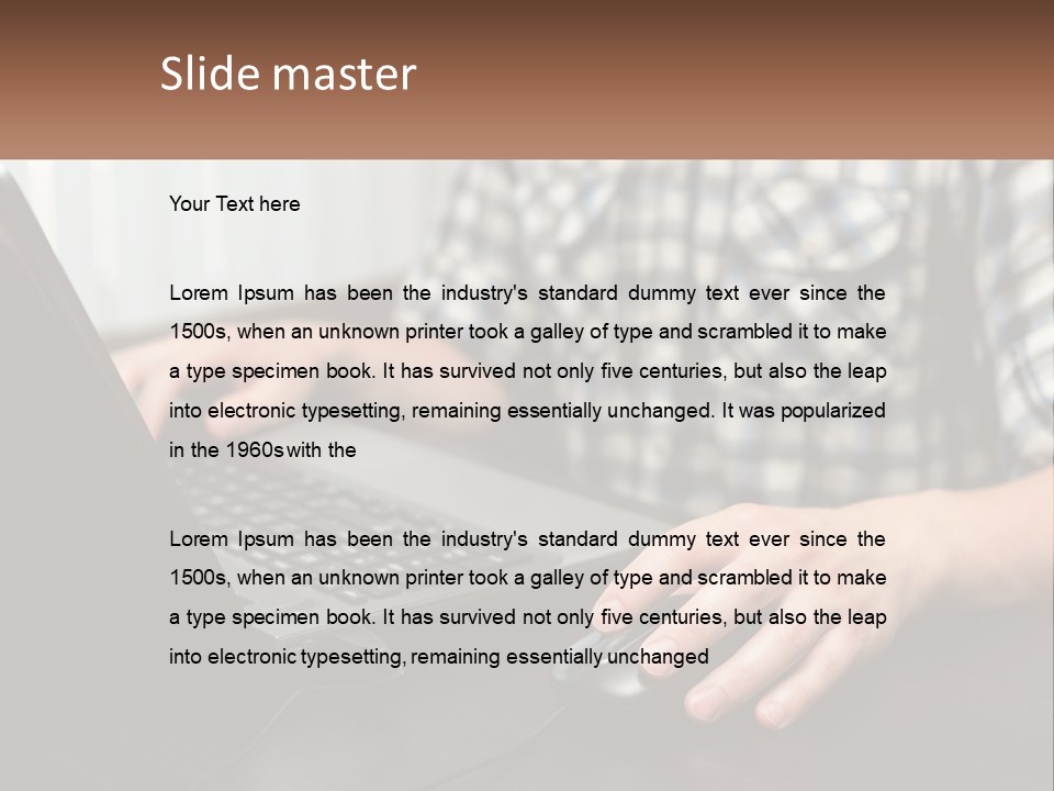 White Ocean Sand PowerPoint Template