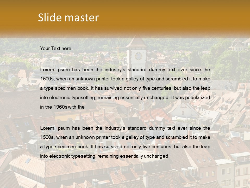 White Elderly Wave PowerPoint Template