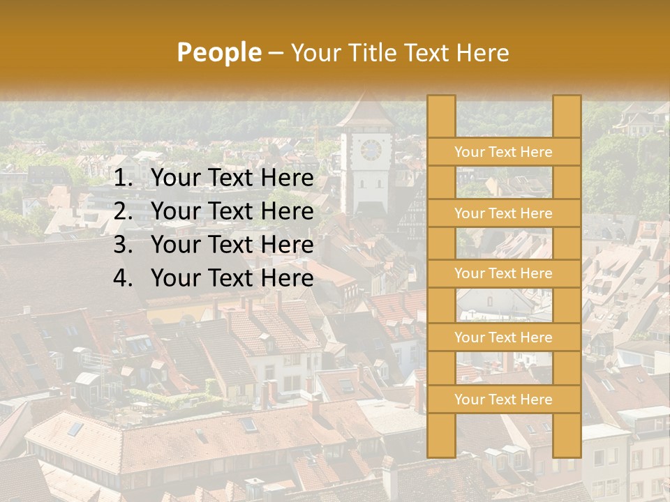 White Elderly Wave PowerPoint Template