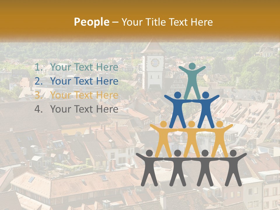 White Elderly Wave PowerPoint Template