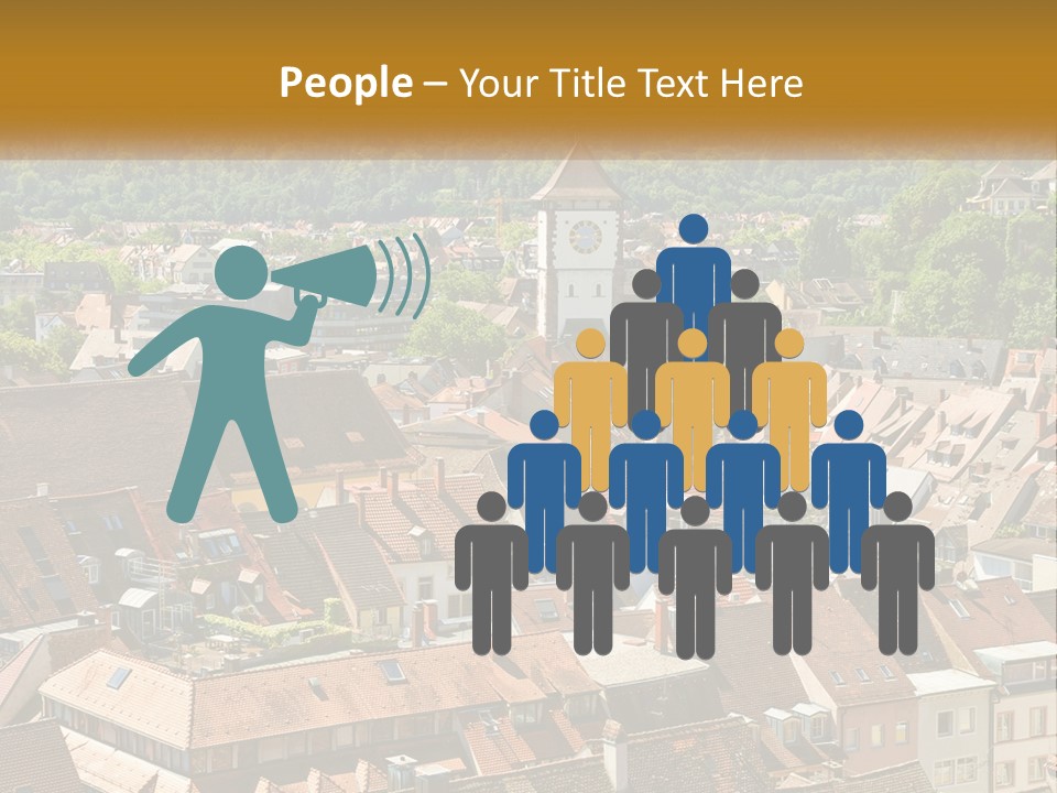 White Elderly Wave PowerPoint Template