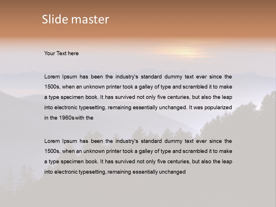 Old Sunset Retired PowerPoint Template