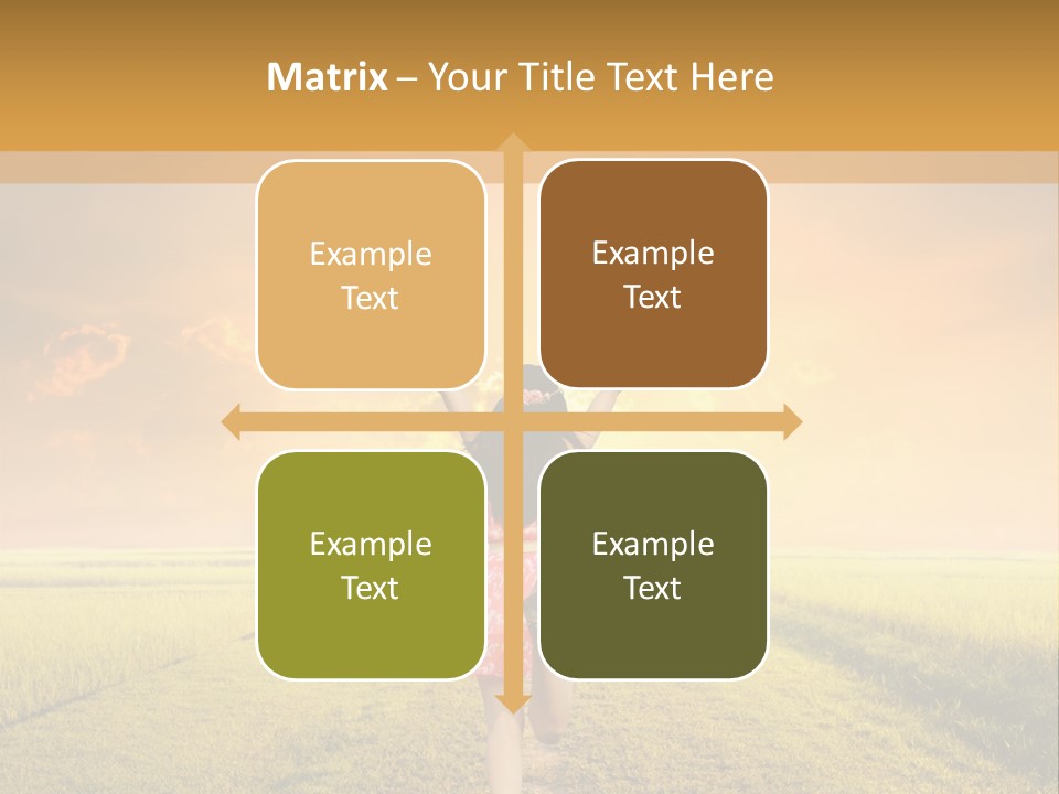 Parent Sunset Caucasian PowerPoint Template