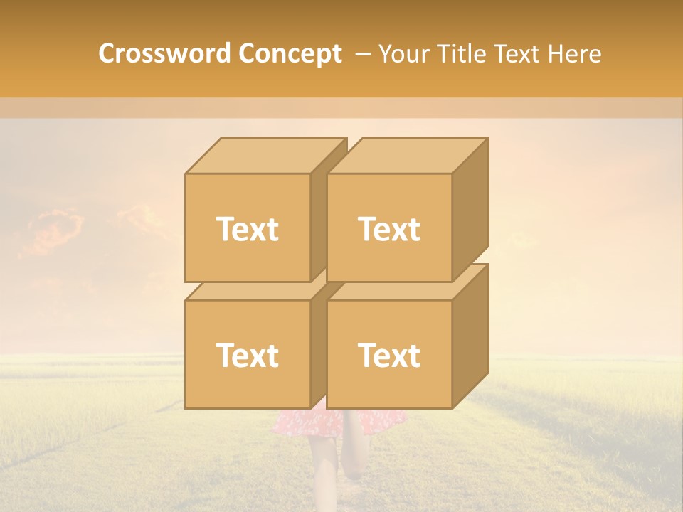 Parent Sunset Caucasian PowerPoint Template