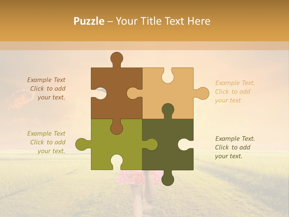 Parent Sunset Caucasian PowerPoint Template