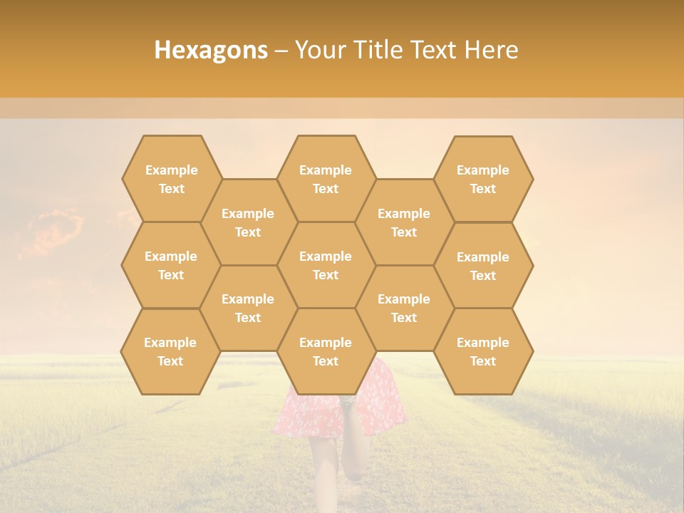 Parent Sunset Caucasian PowerPoint Template