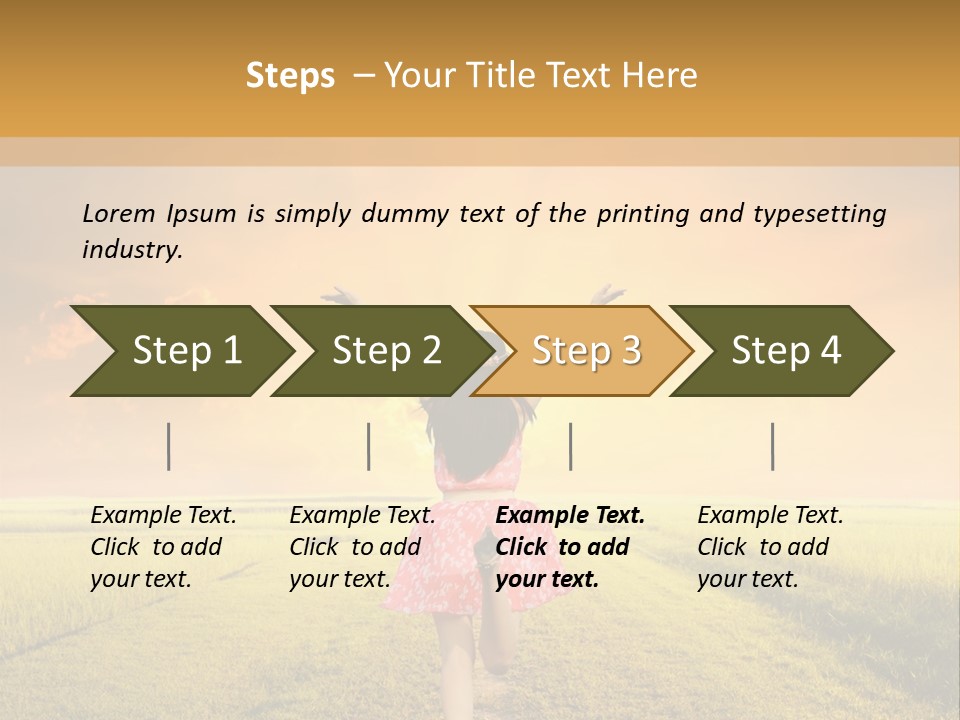 Parent Sunset Caucasian PowerPoint Template