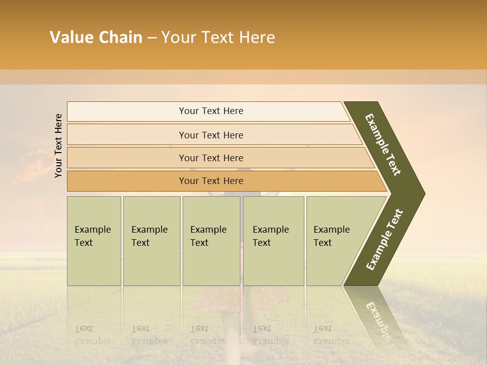 Parent Sunset Caucasian PowerPoint Template