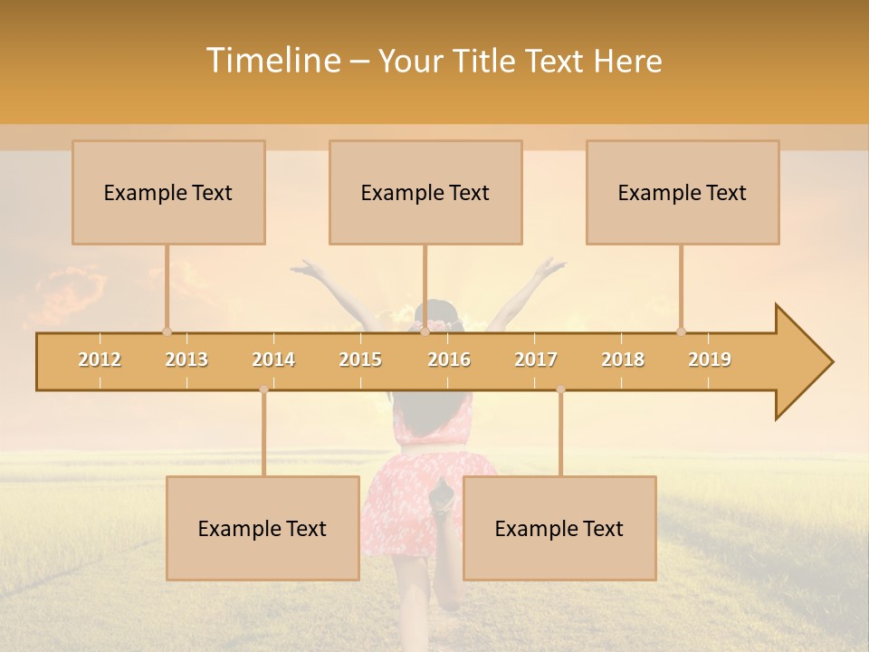 Parent Sunset Caucasian PowerPoint Template