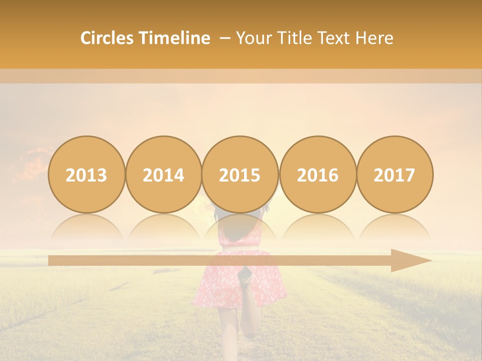 Parent Sunset Caucasian PowerPoint Template