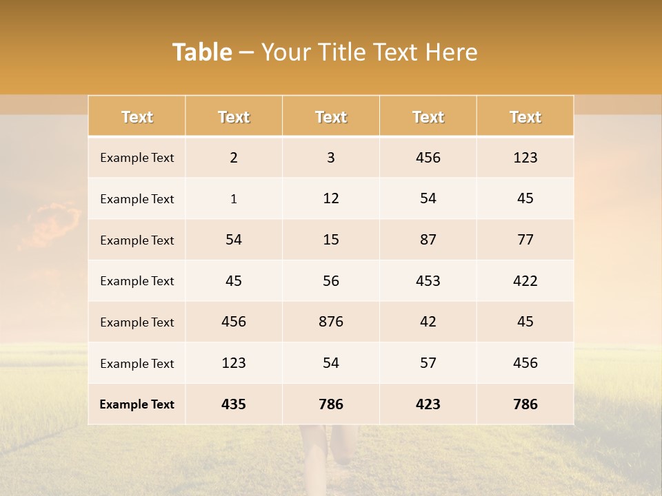 Parent Sunset Caucasian PowerPoint Template