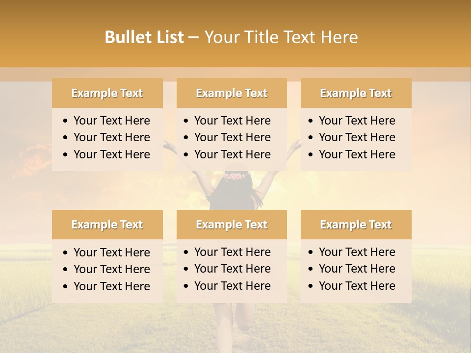 Parent Sunset Caucasian PowerPoint Template
