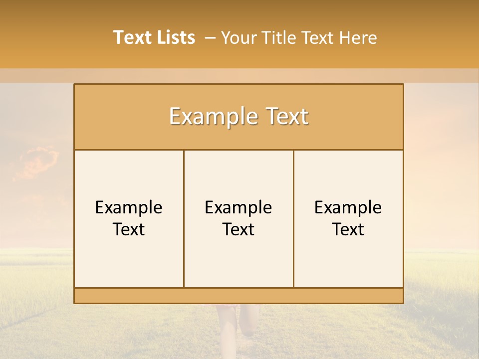 Parent Sunset Caucasian PowerPoint Template