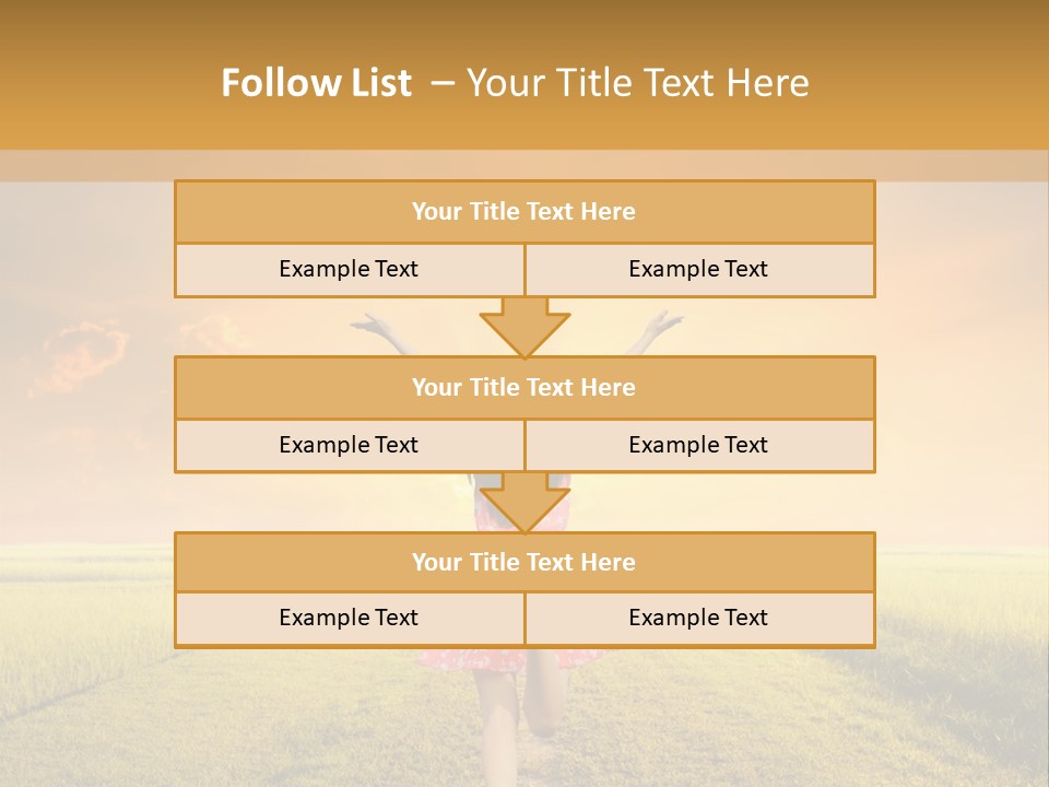 Parent Sunset Caucasian PowerPoint Template