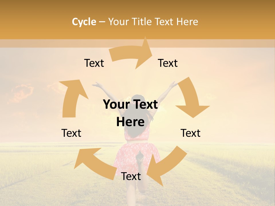Parent Sunset Caucasian PowerPoint Template