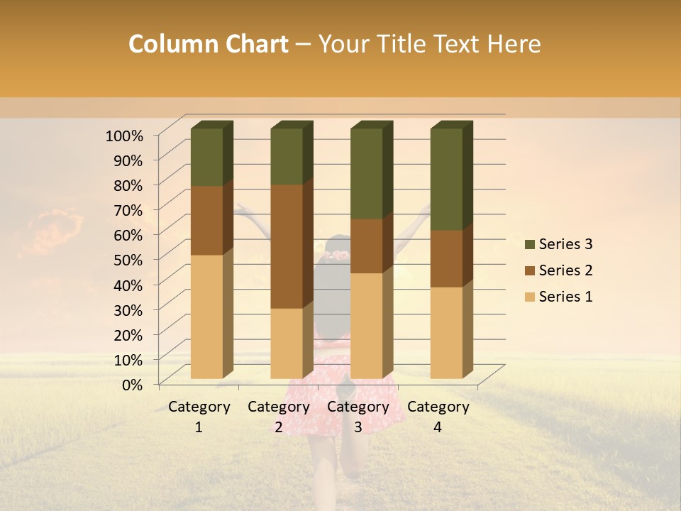 Parent Sunset Caucasian PowerPoint Template