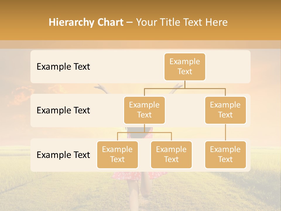 Parent Sunset Caucasian PowerPoint Template