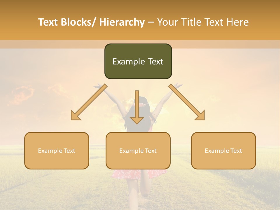 Parent Sunset Caucasian PowerPoint Template