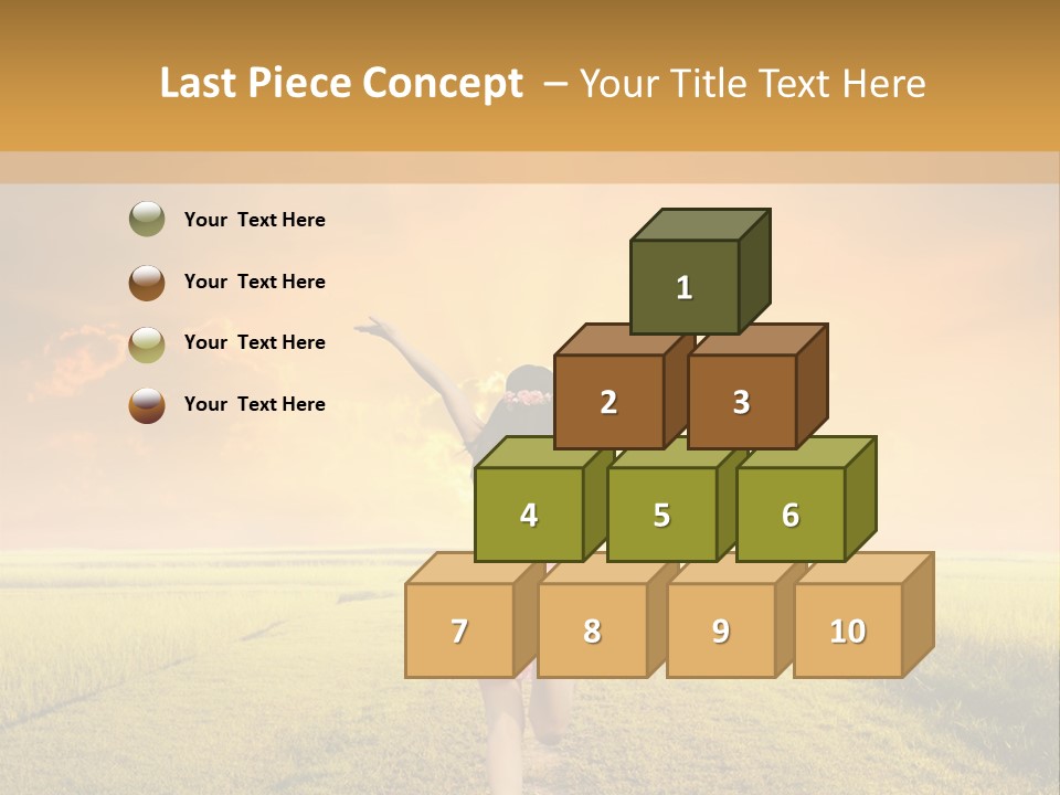 Parent Sunset Caucasian PowerPoint Template