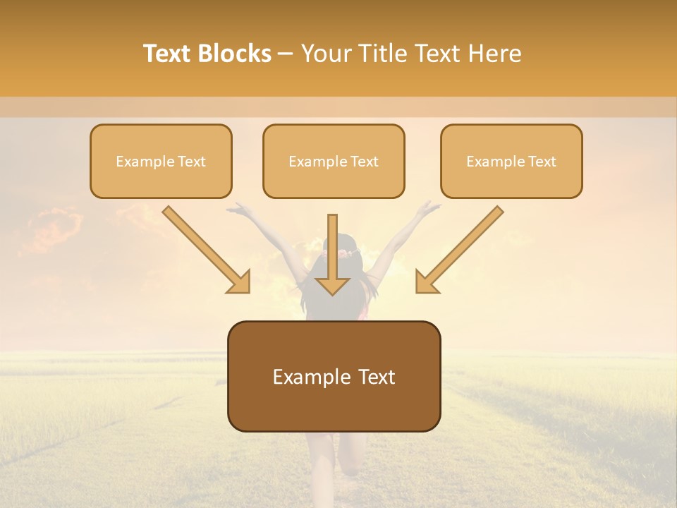Parent Sunset Caucasian PowerPoint Template