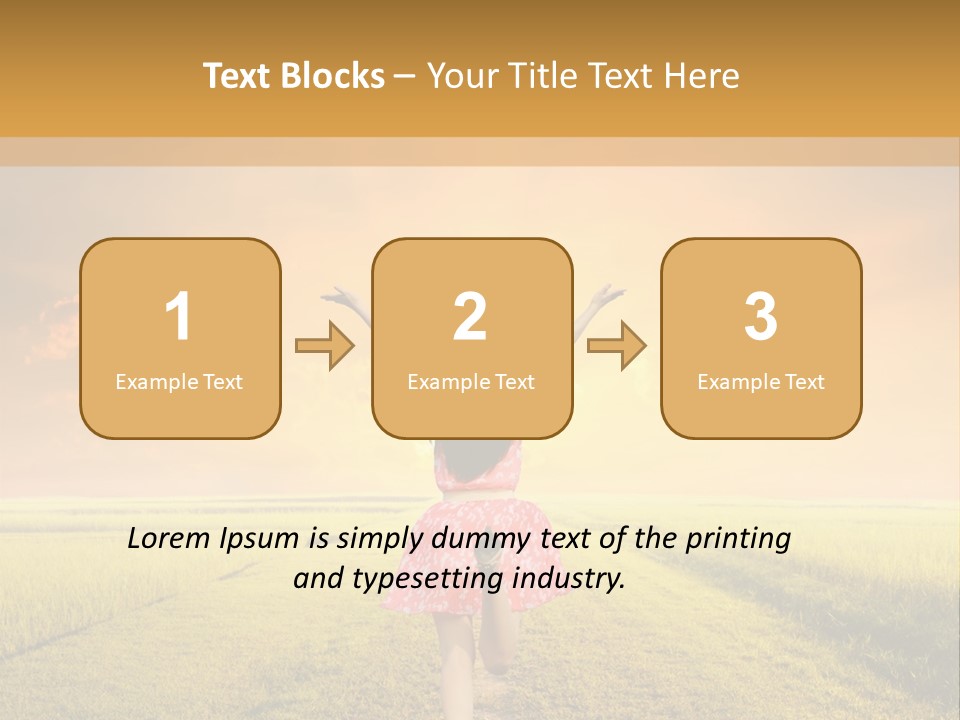 Parent Sunset Caucasian PowerPoint Template