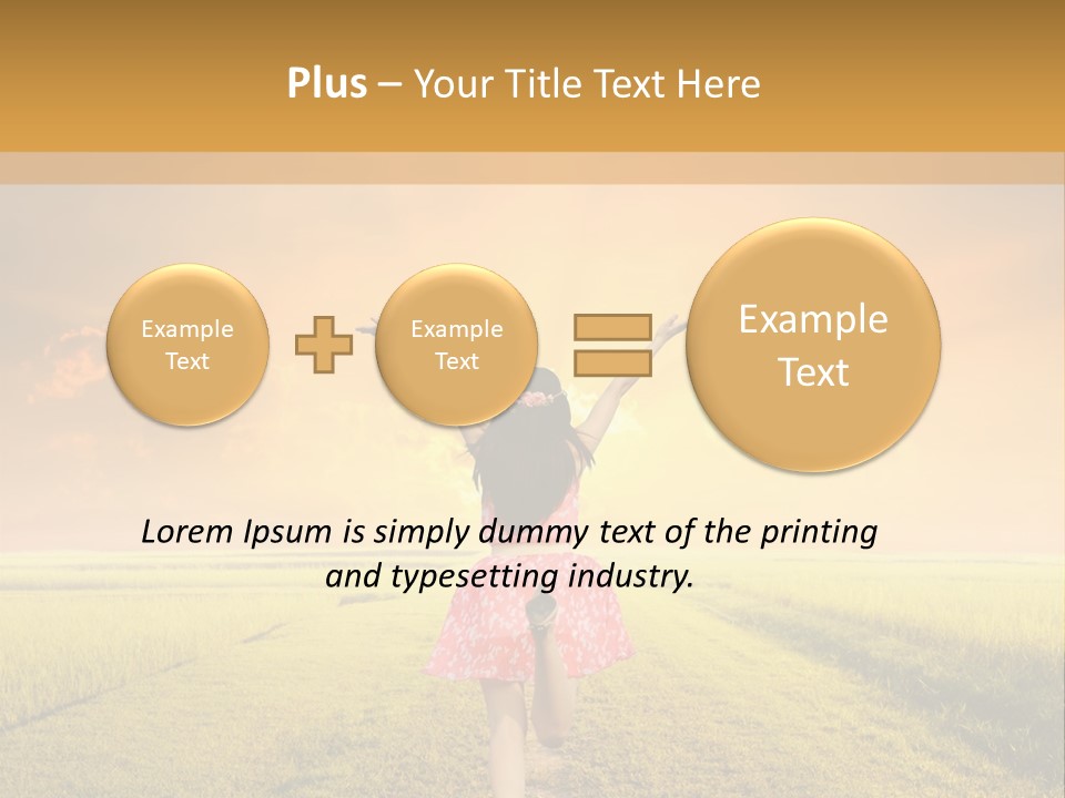 Parent Sunset Caucasian PowerPoint Template