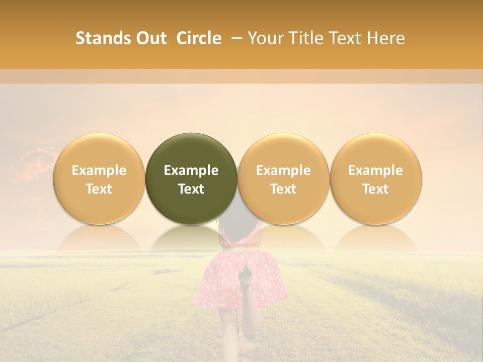 Parent Sunset Caucasian PowerPoint Template